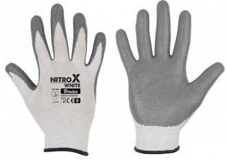 Rękawice ochronne NITROX WHITE nitryl, rozmiar 8,