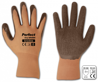 Rękawice ochronne PERFECT GRIP BROWN lateks, rozmiar 9
