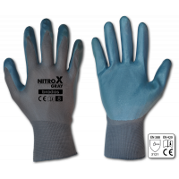 

 Rękawice ochronne NITROX GRAY nitryl, rozmiar 8,

