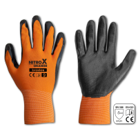

 Rękawice ochronne NITROX ORANGE nitryl, rozmiar 8,

